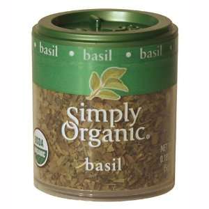 Simply Organic Basil Leaf, Sweet Cut & Sifted Certified Organic, 0.18 