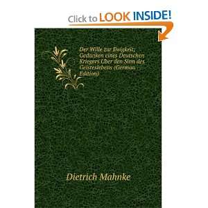   Geisteslebens (German Edition) (9785874006273) Dietrich Mahnke Books