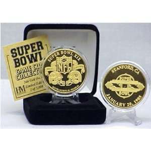  24kt Gold Super Bowl XIX flip coin 