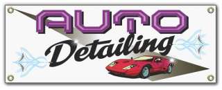 30x6ft AUTO DETAILING OUTSIDE VINYL BANNER SIGNS  