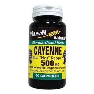  Mason CAYENNE 500MG CAPSULES 60 per bottle Health 