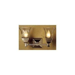   Cube 2 Double Light Bathroom Fixture with Etched Gla