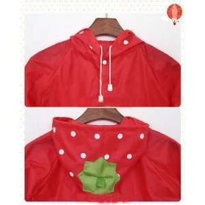 Zicac New Lovely Cartoon Red Strawberry Child Hooded 
