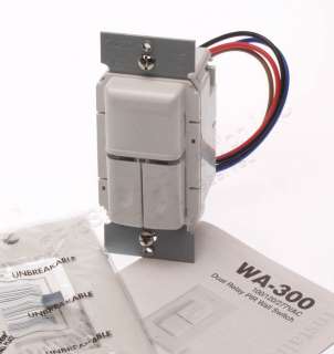 Watt Stopper PIR Motion Sensor Dual Relay Switch WA 300  