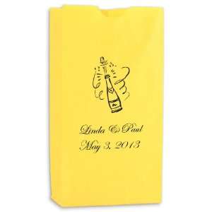  Personalized Goodie Bag   Yellow (50 Bags) Arts, Crafts 