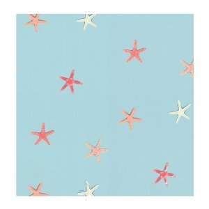   By The Sea CJ2895 Starfish Wallpaper, Pastel Blue