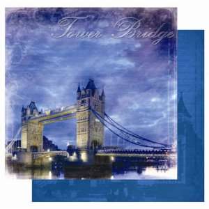  Europe Tower Bridge 12 x 12 Double Sided Glitter Paper 