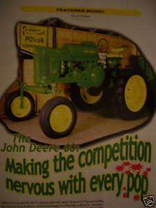 John Deere 60 tractor Green Magazine Sulky Plow  