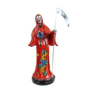   the Dead Grim Reaper, Saint Death Figurine, Red Theme 