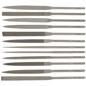 Nicholson 12 Piece Needle File Set with Handles, Swiss Pattern, Single 