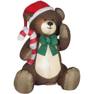  5 Foot Tinsel Bear Inflatable Airblown Patio, Lawn 