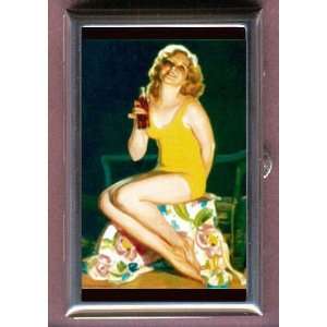  VINTAGE BATHING BEAUTY PIN UP Coin, Mint or Pill Box Made 