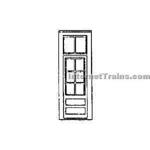  HO Scale 33 Door With 6 Pane Window & Transom (3/ Pkg.) Toys & Games