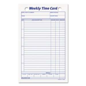  TOPS Weekly Employee Time Card TOP3016
