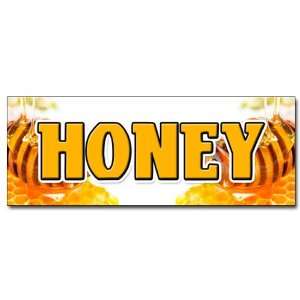 48 HONEY DECAL sticker fresh bee hive clover honeycomb orange blossom 