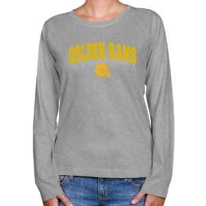  Albany State Golden Rams Ladies Ash Logo Arch Long Sleeve 