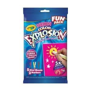  Crayola Color Explosion Mini Fun Pack Neon; 3 Items/Order 