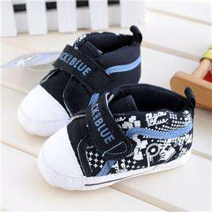 Stylish Black Graffiti Velcro Baby Boy Toddler Boots 6 18 mths US Size 