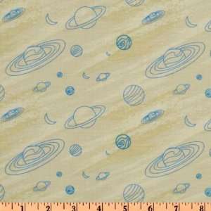  44 Wide Marty Goes To Mars Planets Ivory Fabric By The 