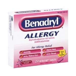 Benadryl Allergy Ultratab Tablets 24 ct Beauty