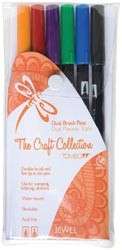Tombow Dual Brush Pen Set   6 Acid free Markers  