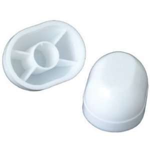  2PK WHT Oval Toil Cap