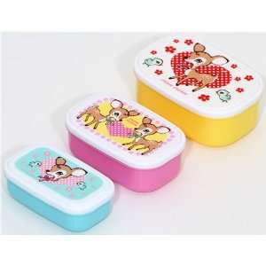  cute deer Lunch Box Bento Box 3 pcs Toys & Games