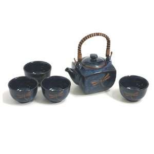  Sapphire Dragonfly Tea Set