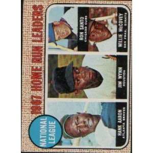  Hank Aaron 1968 Topps #5 Home Run Leader Card