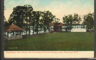Bandstand Park Orange Lake Newburgh NY 1910c postcard  