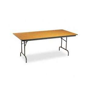  Economy Folding Table, 72 x 36, Medium Oak Finish Top 
