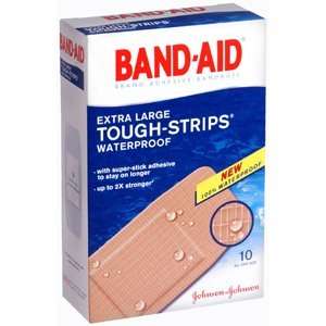  Special pack of 6 BAND AID TOUGH STRIP WATERPROOF XL 10 