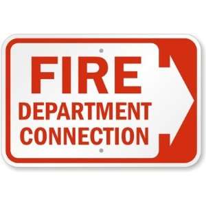 Fire Department Connection (With Right Arrow) Engineer Grade Sign, 18 