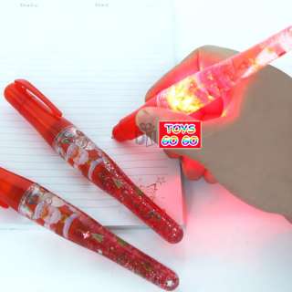 ONE Xmas Santa LED Light Ball Pen,Party Favours,ST105  