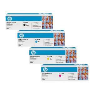  4 Pack Genuine HP CC530A, CC531A, CC532A, CC533A Toner 