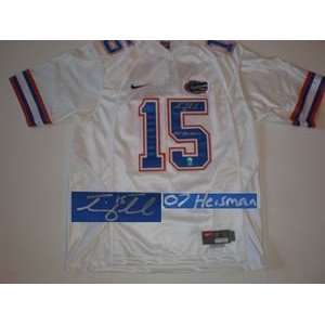 com Tim Tebow Autographed Florida Gators Authentic White Nike Jersey 