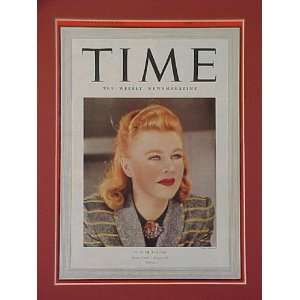 Ginger Rogers April 10 1939 Time Magazine Fabulous Beautiful Condition 