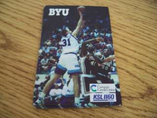 1995 96 Brigham Young Univ Basketball Pocket Schedule  