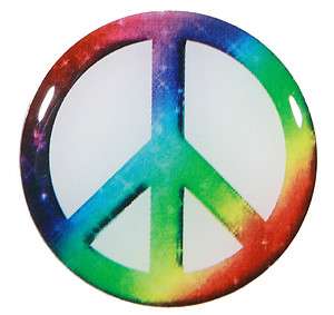 Tie Dye Peace Sign Metal Golf Ball Marker  Package of 2  