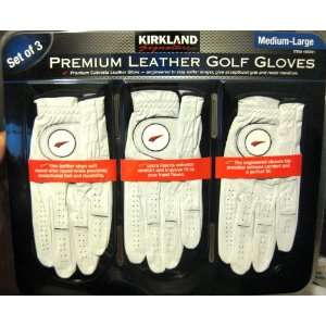  Kirkland Signature Premium Cabretta Leather Golf Glove (3 