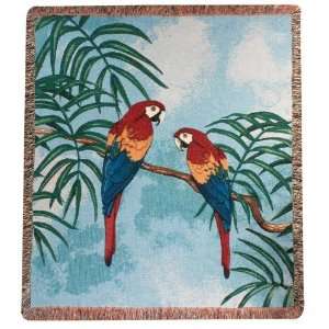  Parrot in Paradise Throw