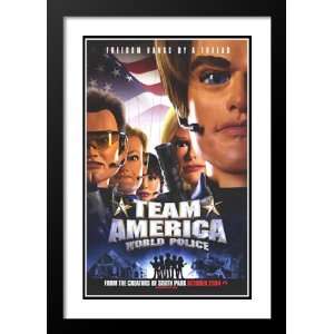  Team America World Police 20x26 Framed and Double Matted 