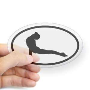  Yoga Upward Facing Dog Sports Oval Sticker by  