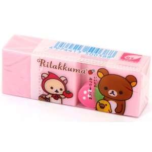  cute pink Rilakkuma eraser bear strawberry Toys & Games