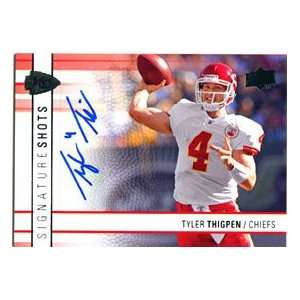  Tyler Thigpen Autographed / Signed 2009 Upper Deck Card 