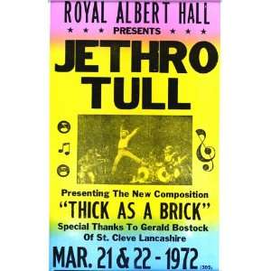  Jethro Tull Thick As a Brick 14 X 22 Vintage Style 