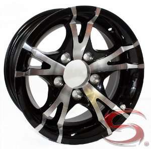  13 x 5.5 Viper Black Trailer Wheel Type T07 Bolt Pattern 5 on 4 