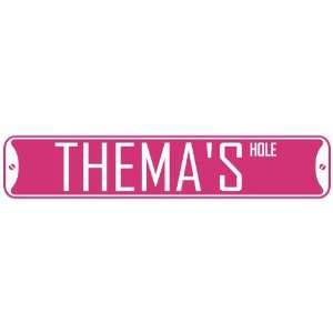   THEMA HOLE  STREET SIGN