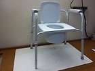 INVACARE ALL IN ONE WHITE COATED STEEL COMMODE