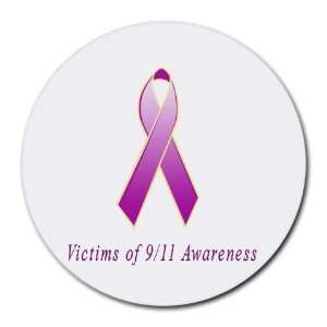  Victims of 9/11   WTC Awareness Ribbon Round Mouse Pad 